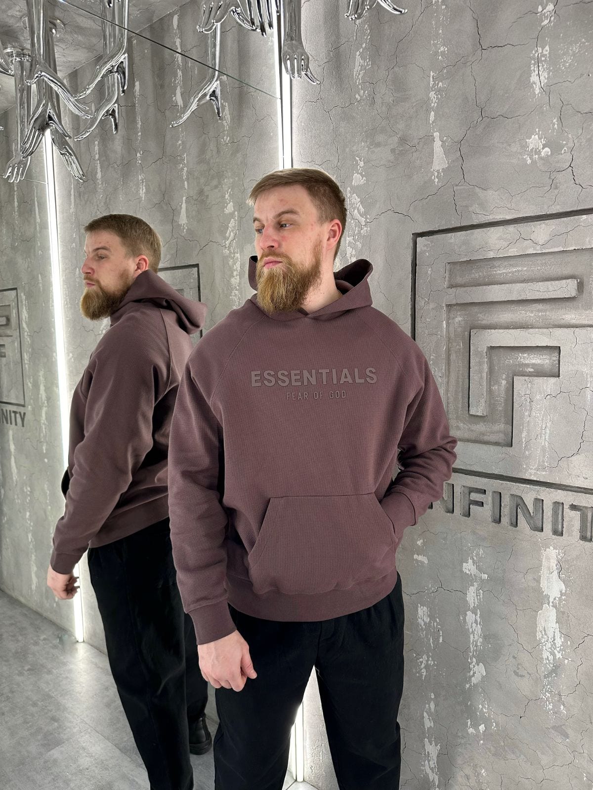Худи FEAR OF GOD ESSENTIALS — NO LOGO STORE