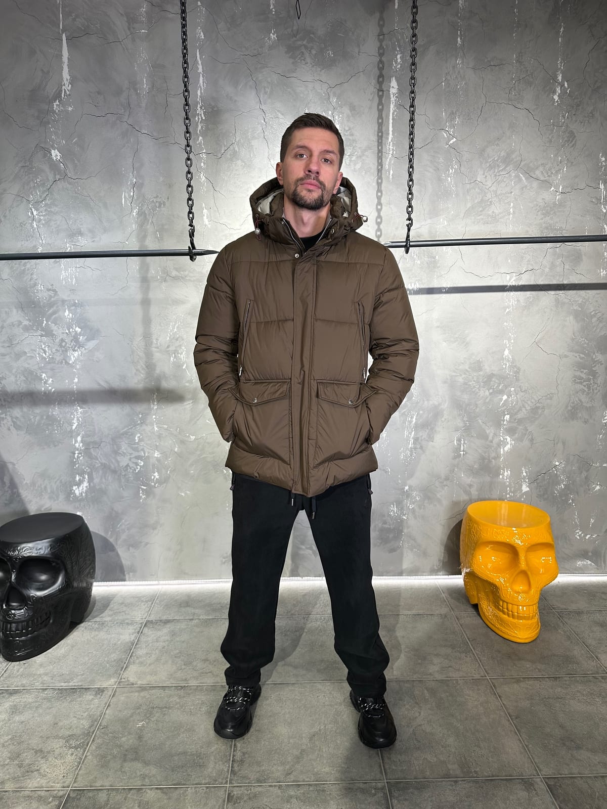 Пуховик brunello cucinelli — Мужское, NO LOGO STORE
