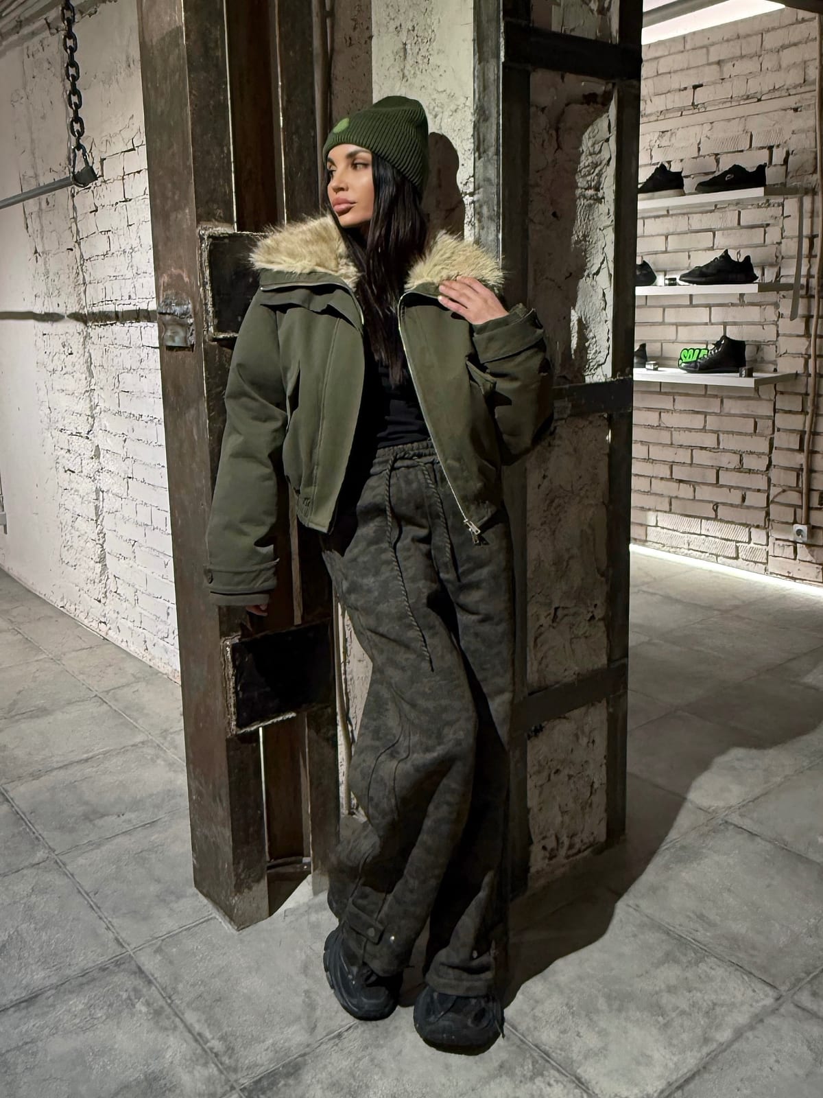 Парка хаки — Женское, NO LOGO STORE (фото 2)